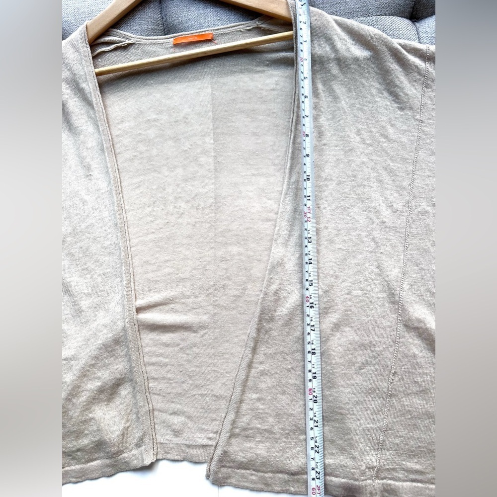 Linen Cardigan Sweater Duster Open Front - Picture 4 of 6